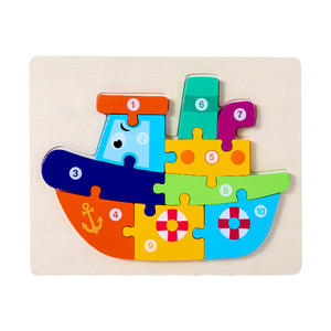 2024 nouveau design en bois numérique 3D dinosaure véhicule bloc puzzle développer la pensée <span class=keywords><strong>logique</strong></span> des enfants et la capacité pratique jouets CPC - Product Image 3