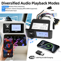 Radio Marine Grandnavi dengan Piston IP66 Layar TFT 3.2'' untuk USB Amp Subwoofer Preamp EQ Bersertifikasi ASTM