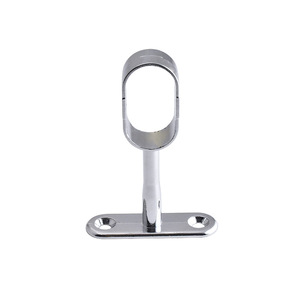 Clothing Tube Support Zinc Alloy Wall Mount Flange Seat For Wardrobe Clothes Rod - Product Image 2