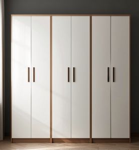 Armoire de chambre à coucher moderne et simple, personnalisable en bois, MDF, armoire à vêtements - Product Image 5