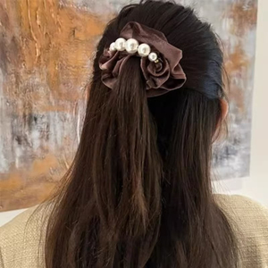 2026 Hot Selling Fashionable Minimalist Pearl Hair <b>Tie</b> Light Luxury Niche Design Women's Daily Hair <b>Ties</b> Wholesale Headwear - Product Image 1