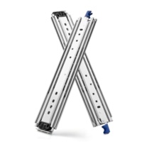 Glissières de tiroir industrielles en acier laminé à froid robustes de 76 mm, rail de glissière linéaire pour système d'armoires de rangement commerciales, chambre et extérieur