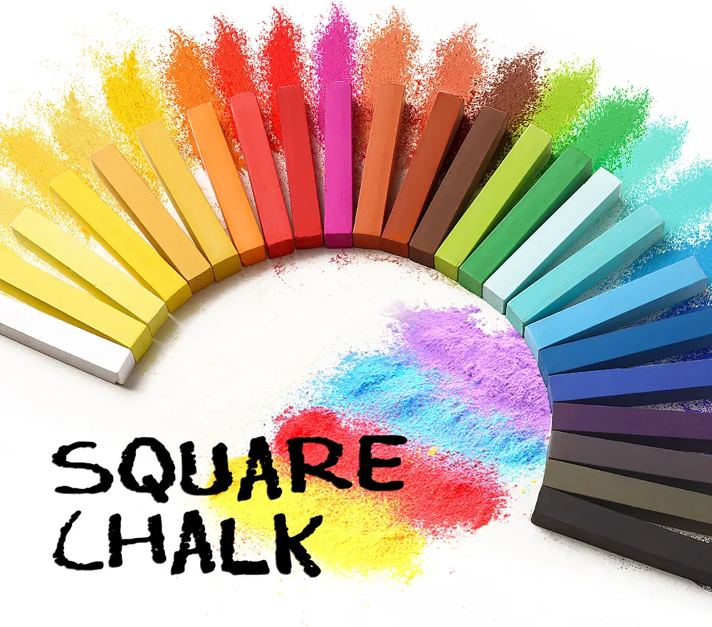 Artista Pittura Disegno Morbido Quadrato Colorato Gesso Pastello Set Assortiti Colorati 12/24/36/48 Colori Chalk Sticks Set