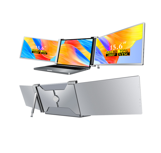 New 15.6 Inch 1080P FHD Portable Dual Monitor Laptop Triple Screen Extender Display LCD Monitor Plug and Play