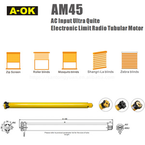 A-OK AM45-8/19-QMEL AC entrée Ultra tout à fait électronique limite Radio <span class=keywords><strong>moteur</strong></span> tubulaire volets roulants obturateur 45mm <span class=keywords><strong>AOK</strong></span> - Product Image 5