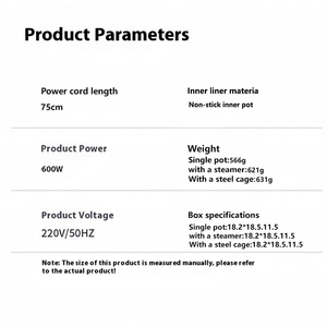 Olla Eléctrica de Cocina Estilo Chino con Tapa de Vidrio Templado, Revestimiento Antiadherente, para Uso Doméstico y Exterior, Control de Temperatura - Product Image 5