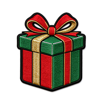 Patchs brodés Cœur et Fleur Festifs de Noël, Écologiques, Thermocollants pour Maillots de Basketball