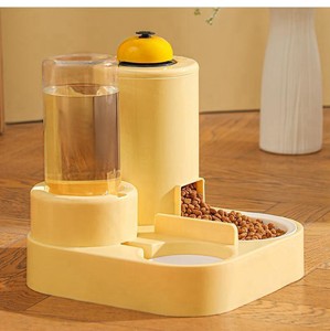 New <b>Automatic</b> 2-in-1 Food Feeding <b>Water</b> Feeding Device Pets Feeder Small Bell <b>Water</b> <b>Dispenser</b> Cat Bowl Pet Supplies for Cats - Product Image 2