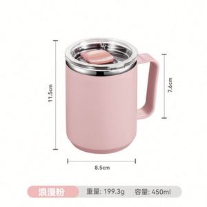 Factory Wholesale 450ml 15oz 304 Stainless Steel Milk Mugs Custom Logo Coffee Mug Double Wall <b>Insulated</b> <b>Cups</b> <b>With</b> Handle - Product Image 3