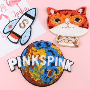 Wholesale Heat <strong>Transfer</strong> 3d Logo Big Letter <strong>Embroidery</strong> Patch Iron on Chenille Patches for Garment - Product Image 3
