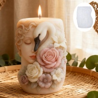 UNIMOULD Schwanenmädchen 3D-Aromatherapie-Kerzenform aus Silikon DIY Dekoration Sammlerstück Duftkerzen Luxus für Zuhause
