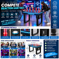 Kommerzielles Schnellreaktions-Trainingsgerät mit LED-Neonlicht-Fangstab, Münzbetriebenes Interaktives Sport-Arcade-Spielgerät
