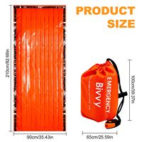Sac de couchage d'urgence en Mylar imperméable toutes saisons, sac de survie thermique pour le camping en plein air
