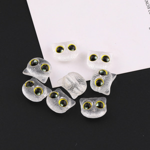 Cat Shaped Loose Beads Acrylic Plastic Resin DIY Jewelry Making Bracelet Accessories Black Clear Blue Yellow Eyes - Product Image 4