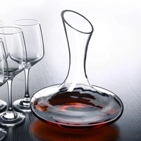 Carafe à vin rouge unique sans plomb, aérateur à vin transparent avec bouche inclinée