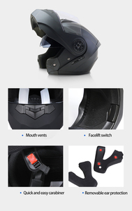 Casque à rabat DOT unique Casque modulaire intégral à double lentille Cascos Motos Chinos pour hommes Casque de motos - Product Image 6
