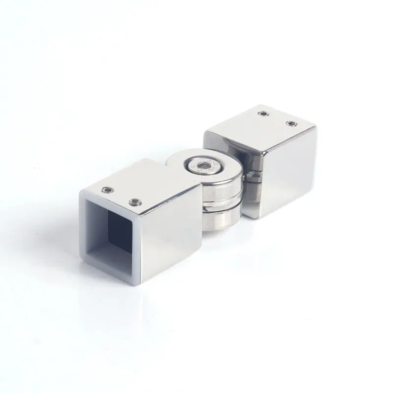 Manufacturer adjustable glass hardware 19mm 25mm square stainless steel pipe universal bathroom accessories