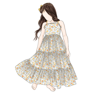 Custom Floor-length Skirt <strong>Dress</strong> Colorful Pattern Printed Summer <strong>Kids</strong> Baby Girls Shoulder Strap Maxi <strong>Dresses</strong> - Product Image 5
