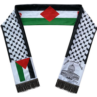Écharpe personnalisée avec le drapeau de la Palestine, écharpe palestinienne 14*130cm