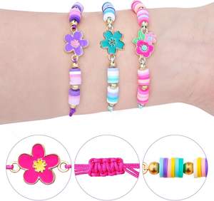 12 pièces <span class=keywords><strong>Groovy</strong></span> fleur princesse bracelets porte-bonheur pour filles réglable enfants bijoux pour fêtes et amitié Style mignon - Product Image 6