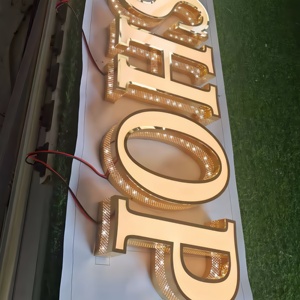 MD tùy chỉnh LED chiếu sáng dấu hiệu Nhà hàng ngoài trời khách sạn kinh doanh xây dựng dấu hiệu cửa hàng 3D LED cửa hàng phát triển bảng hiệu bảng hiệu - Product Image 4