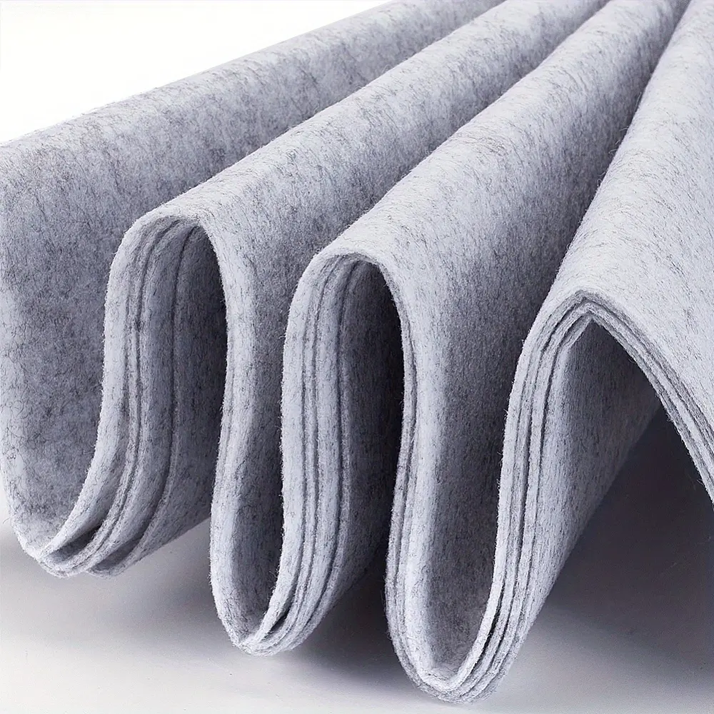 Industrial Fireproof Breathable Eco-Friendly Hard Felt Non Woven Fabric for Bag Use Recycled Polyester Spunbonded Rolls