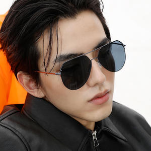 Nouvelles lunettes de soleil Aviator pour hommes, verres polarisés en nylon, protection UV400, conduite, pêche, design tendance, monture noire - Product Image 3