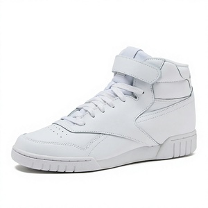 Zapatos blancos para caminar para hombre, zapatillas deportivas informales con cordones, punta redonda, suela de goma de cuero artificial - Product Image 4
