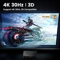 SYONG Divisor HDMI 1x4, Caja Distribuidora de Audio y Video, Compatible con 3D y 4K X 2K para HDTV, STB, DVD, PS3, Proyector