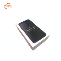 Boîte en carton recyclé pliable avec fenêtre transparente, impression UV, emballage pour étui de téléphone, protection d'écran, accessoires numériques