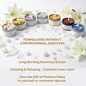 2 bougies de protection et de manifestation de la loi de l'attraction |   Bougie parfumée en cire de soja Sage Each 3 oz/total 6 oz avec cristal doré - Product Image 4