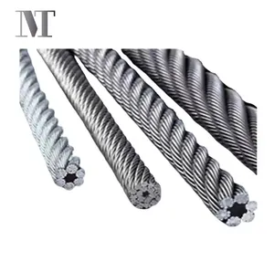 钢丝绳铁高碳钢起重机机械和石油钻井冷镦钢Aisi镀锌钢缆制造商