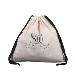 Bolsa de Lona de Algodón Natural Blanca Personalizada con Cordón para Empacar al Mejor Precio - Product Image 1