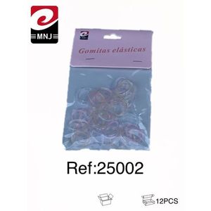 Elastici per capelli Mnj trasparenti 12 pezzi Ref25002 - Product Image 1