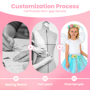 Jupe tutu de fée d'Halloween pour filles avec ailes de papillon, bandeau <span class=keywords><strong>halo</strong></span> et robe en polyester pour enfants - Product Image 2