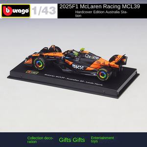 Bburago 1:43 2025 F1 Racing Mclaren Redbull Ferrariii # 4 # Modèle de voiture miniature en alliage métallique 81 MCL39, édition reliée - Product Image 3