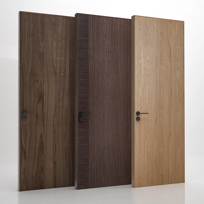 high quality modern design natural wood veneer wood flush door interior door for house and office room