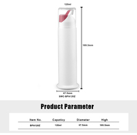 Conteneur de dentifrice sans air en plastique PP de 60 ml et 120 ml avec pompe pulvérisatrice, surface mate, logo personnalisé pour usage cosmétique