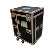 Flight case pour outils Backline à 5 tiroirs avec espace rack 3U et alimentation