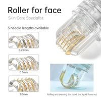 Hydra 64 20 aiguilles CE 0.25mm 0.5mm 1.0mm Micro-aiguilles en titane Derma Stamp Tube de gel pour la peau