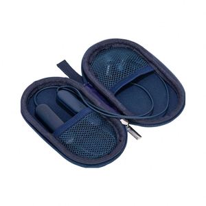 Étui rigide EVA bleu mini-portable pour écouteurs sans fil Beats Flex, Apple EarPods et écouteurs filaires Samsung Galaxy intégrés - Product Image 1