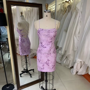 Nuevo lindo corto impreso flor Prom Homecoming vestido proveedores corto Prom vestido <span class=keywords><strong>de</strong></span> cóctel <span class=keywords><strong>para</strong></span> <span class=keywords><strong>adolescentes</strong></span> - Product Image 1
