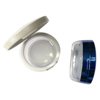 Personnalisé Maquillage Cosmétique En Métal Rond Vide Étiquette Privée Pot Blanc Conteneur De Poudre En Vrac Avec Tamis