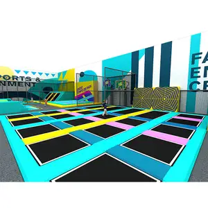 Customized design trampoline parks indoor equipment trampoline park supplier with climbing wall