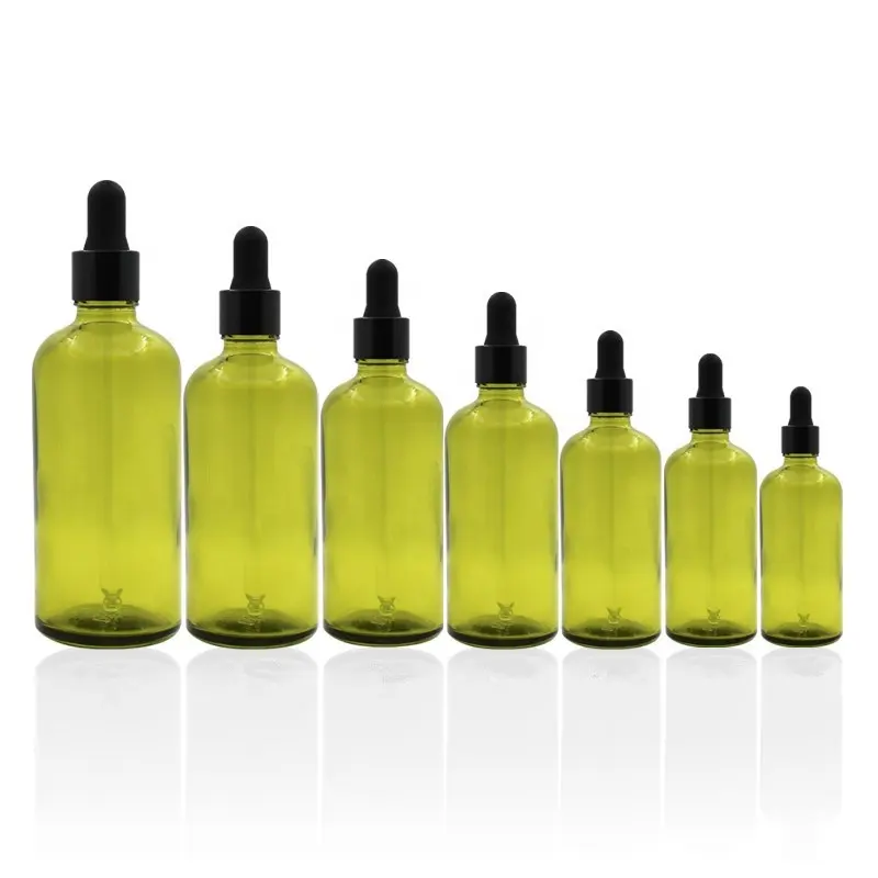 Botella cuentagotas redonda transparente, para aceites esenciales, Perfume, 15ml, 30ml, 50ml, 100ml
