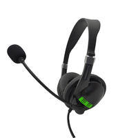 Casque d'ordinateur filaire léger avec micro anti-bruit, prise jack 3,5 mm, pour ordinateur portable, bureau, PC, cours en ligne