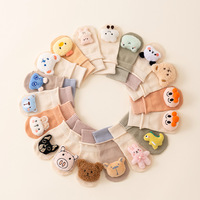 Chaussettes pour bébé nouveau-né, style printemps-automne, coton pur de classe A, antidérapantes, imprimées jacquard, modèle à double bordure, chaussettes mi-tube à pois