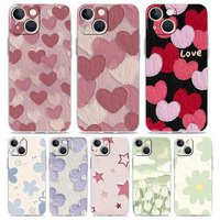 Amour Fleur Art De Luxe Transparent Téléphone étui pour iphone 15 16 14 13 12 11 17 Pro Max XS X XR SE Plus TPU Silicone Couverture Transparente