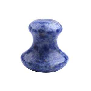 Amatista opalita en forma de seta Gua Sha, citrino de Jade, punto azul blanco, jaspe de cuarzo transparente, masaje de setas de Jade - Product Image 5