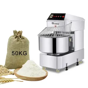 50kg Mehl 130 Liter Kapazität Elektrischer Spiral-Teig mischer Gewerblicher Mehlteig für die Bäckerei